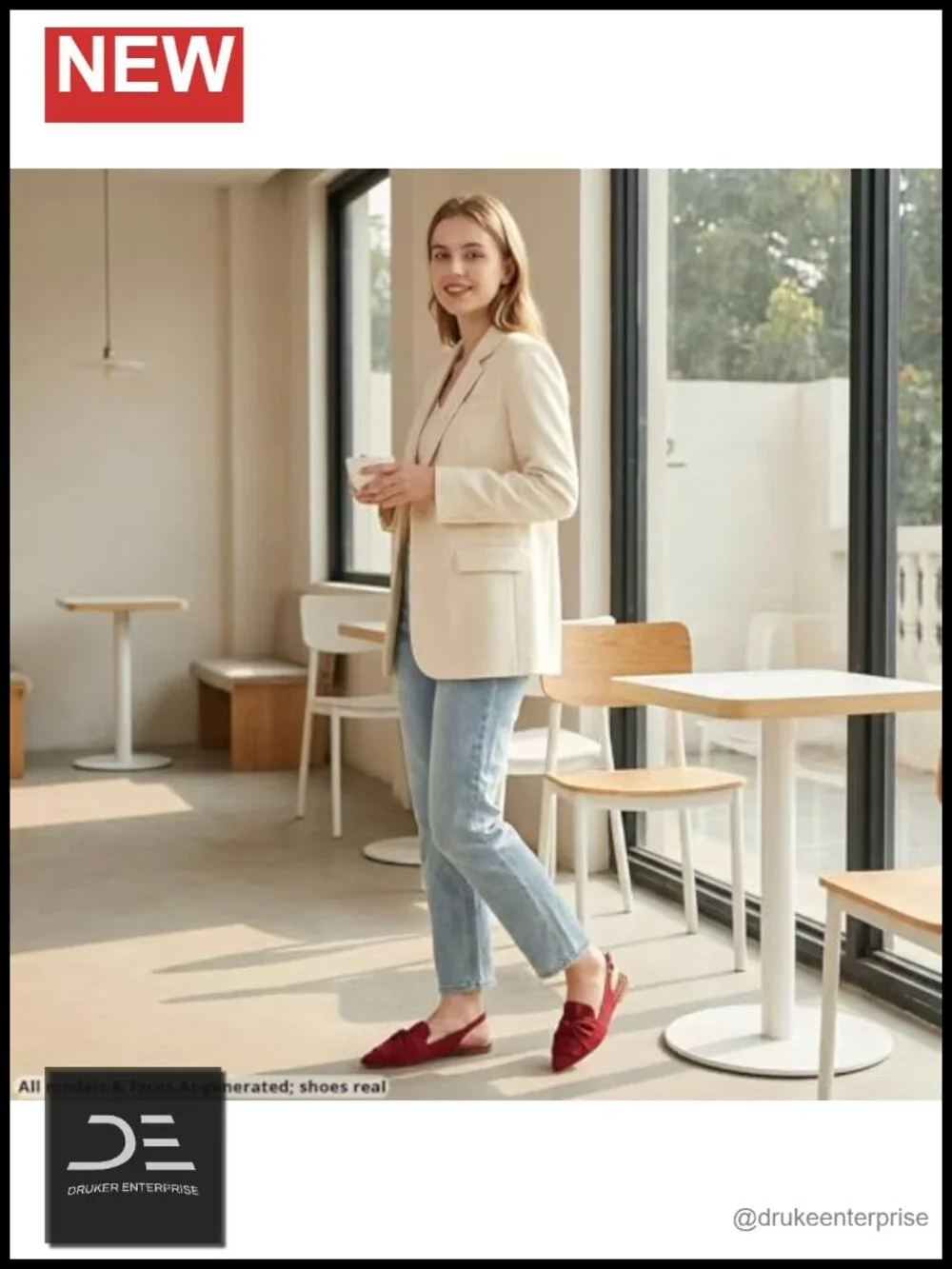 Pointed Toe Knit Ballet Flats with Ankle Strap, Slip-On Comfortable Dressy